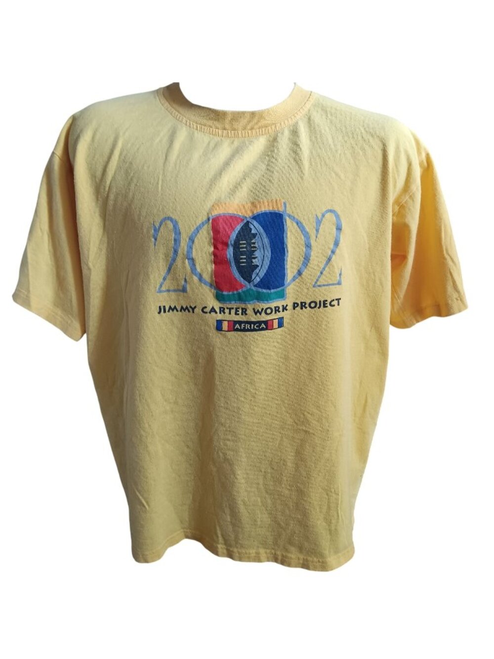 Jimmy Carter Vintage XXL T-shirt Y@K 2002 Work Project Africa Staff Humanity